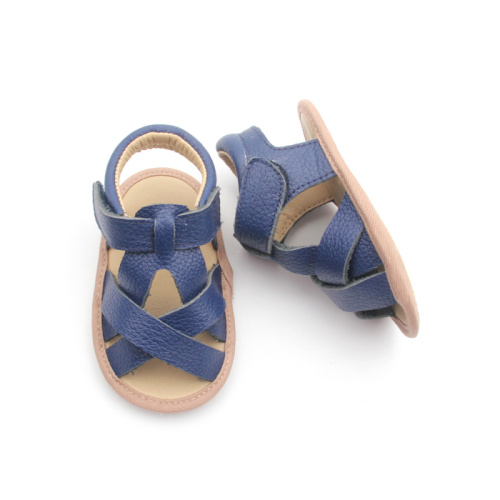 Sandalias para niños pequeños de moda azul oscuro