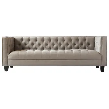 Living Room Sets European Style Tufted Velvet Chesterfield Sofa Settee