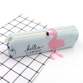 Flamingo style cute canvas pencil case