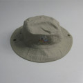 Meninos bordado algodão Brim Bucket Hat