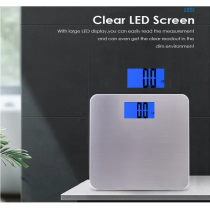 Bathroom Scale with Big LCD Display for Health Monitoring in Kg/Lb