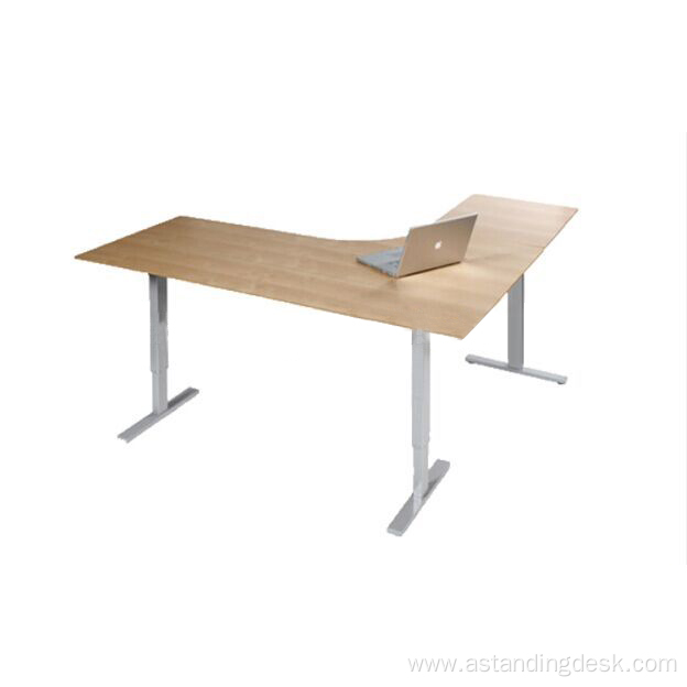Good Price 3 legs L shape electric desk