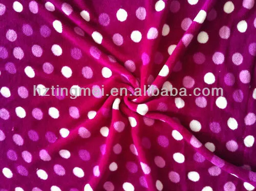 Point Printed Microfiber Fabric For Sale Long Pile Coral Fleece Fabric