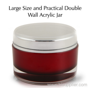 300ml Double Wall Acrylic Cream Jars For Cosmetic Packing 