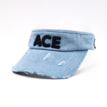 Custom Embroidery Washed Sun Visor Hats