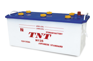 N135 12V135ah 12volt Dry Charged Lead Acid Truck Battery