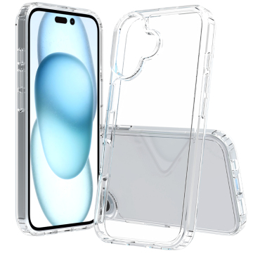 Sedex Audited Factory Direct 1.5MM Hybrid PC TPU Clear Case for iPhone 16