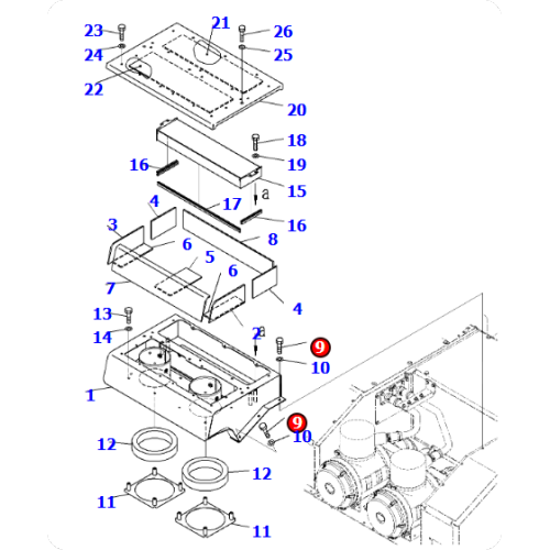 Excavator PC2000-11 Cover Assembly 21T-01-41931