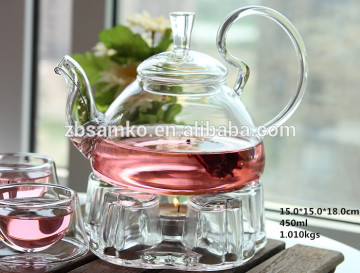 Large family heated transparent teapot