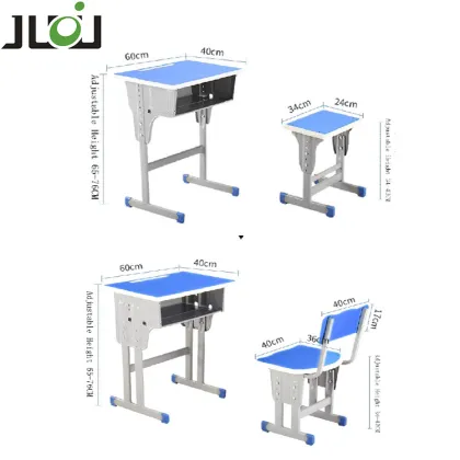 Adjustable Cheap School Desk with Bench