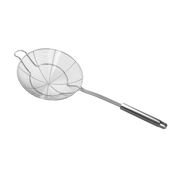 Deepened Stainless Steel Strainer with Hook for Hot Pot and Noodles