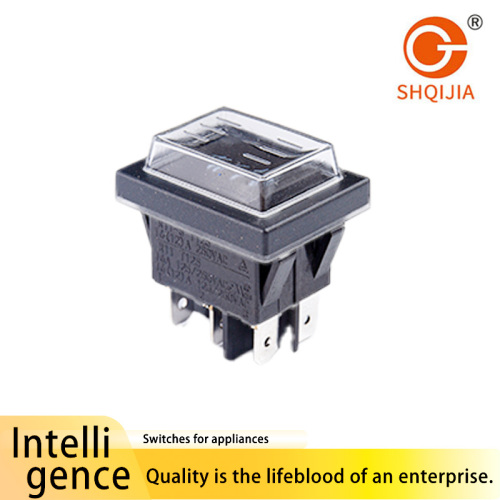 Interruptor basculante en forma de barco gris R11-825