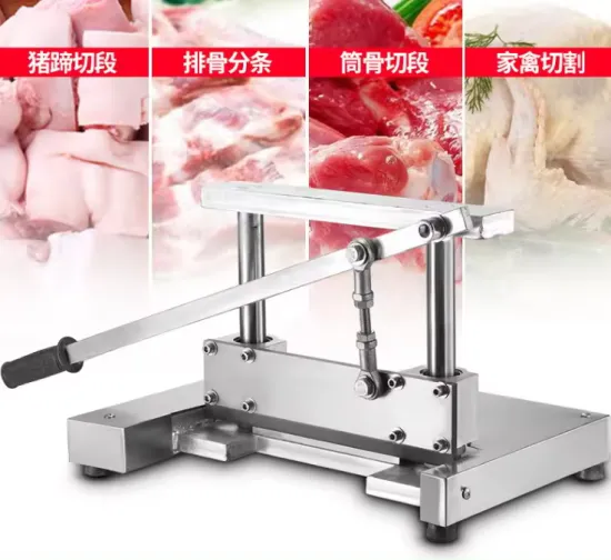 Professional Kitchen Equipment: Commercial Vegetable Ribs & Frozen Meat Flaker Cutting Machine with Small Bone & Long Knife Blade