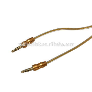 1.2m GOLD 3.5mm to 3.5mm Jack to Jack Audio Cable MP3 AUX Stereo