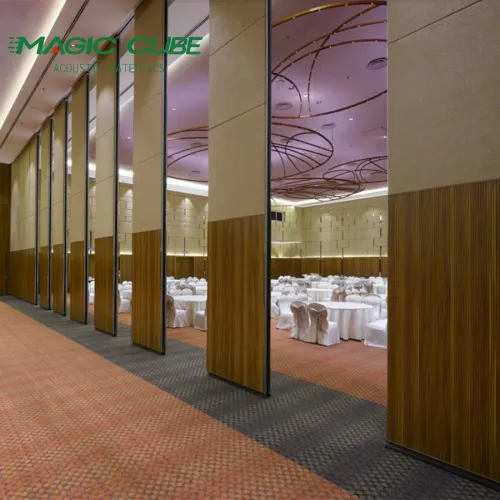 Hotel sound absorbing interior sliding partition