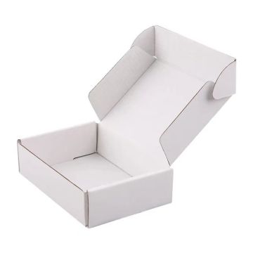 Cut Rectangular Flip Paper White Corrugated Mail Box