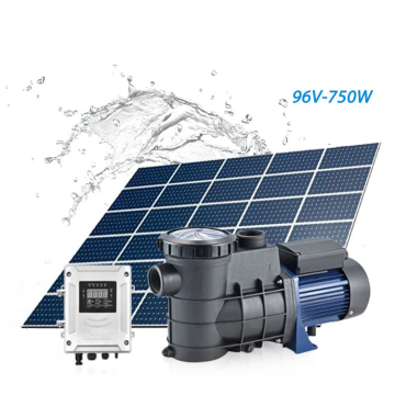 96V 750W Brushless DC Motor & MPPT Controller Solar Swimming Pool Pump