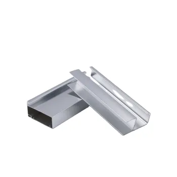 High Grade Glossy Silver Anodized Aluminium Kitchen Cabinet Profile 6063 T5