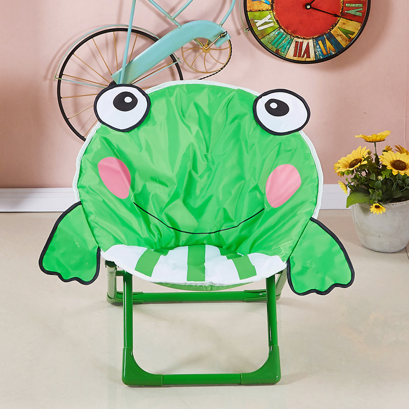 Chaise pliante pour enfants, fauteuil arrière, chaise de lune de dessin animé portable, bébé de maternelle paresseuse Baby Malence Banc et petite chaise