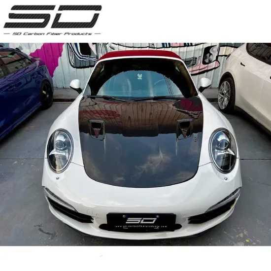 Upgrade Nice GT3 Style Dry Carbon Fiber Hood for Porsche 911 992