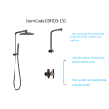 Brushen Gun Metal Short Shower Column Set