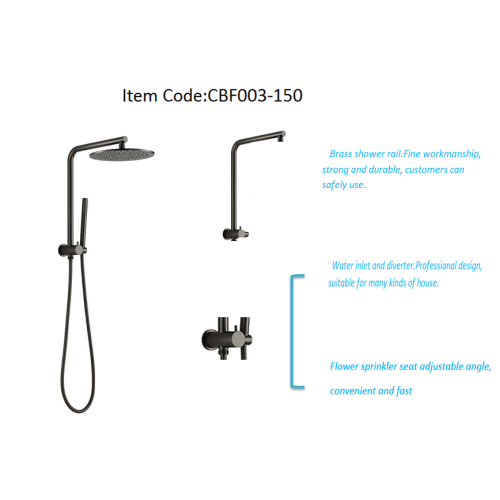 Conjunto de columna de ducha corta de metal Brushen Gun