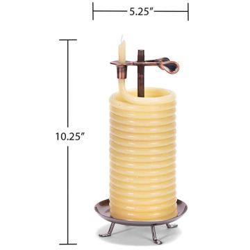 80-Hour Vertical Pure Beeswax Candles with Cotton Wick