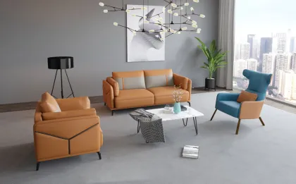 Dious Modern Leather Living Room Sofas sets Customized Living Room Sofa Sets