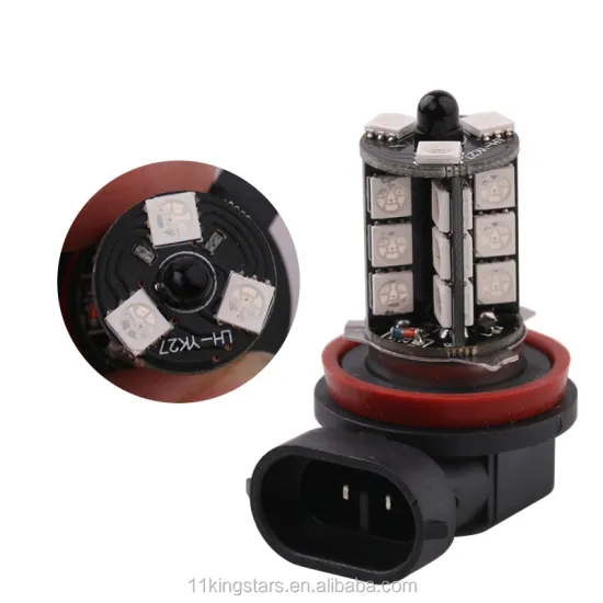 5050 27SMD RGB LED Light Bulbs with Remote Control - Color Changing H4 H7 LED Bar Fog Light