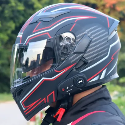Motorcycle helmet motorcycle bluetooth helmet electric vehicle helmet 1200 mAh battery life