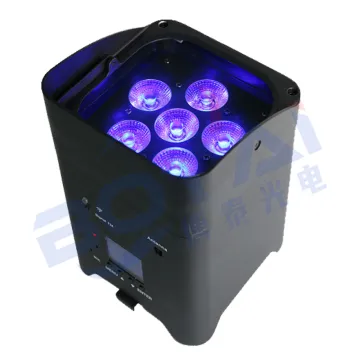 Wireless Charging DJ Uplighter PAR Light Stage Effect with Remote Controller (6x18W RGBWAUVA)