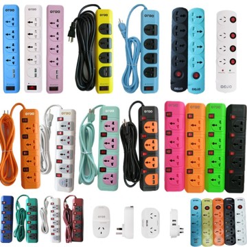 computer power strip/ multi usage plug/ color multi usage surge protector