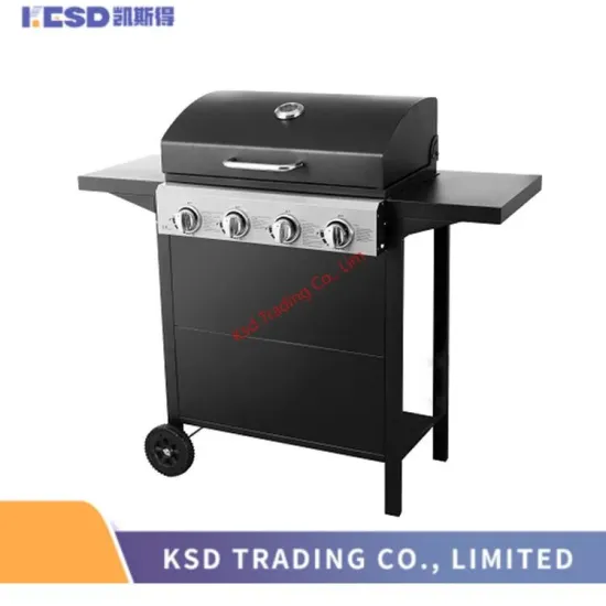 Outdoor Cooking Grill 3 Burners with Folding Side Tables BBQ Gas Grill LPG Gas BBQ Grill Gas Barbecue