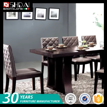 Modern long narrow dining table / pictures of dining table with 6 seater/ wooden base for dining table A-18