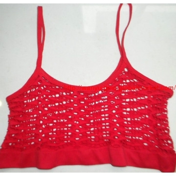seamless bra with overall hollow out texture