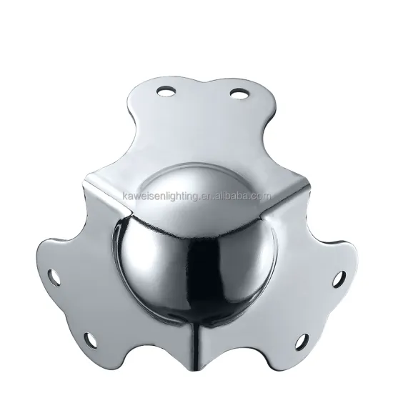 Aluminum Right Angle Corner Guard: 6-Hole 3-Legged Ball Wrap Protector for Tool Cases, Steel Cupboards, and Edges