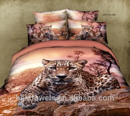 Good quality cotton 3d printed lion king bedding set