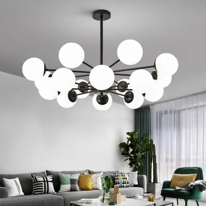 2021 Black LED Foyer Chandelier for Grand Sitting Room