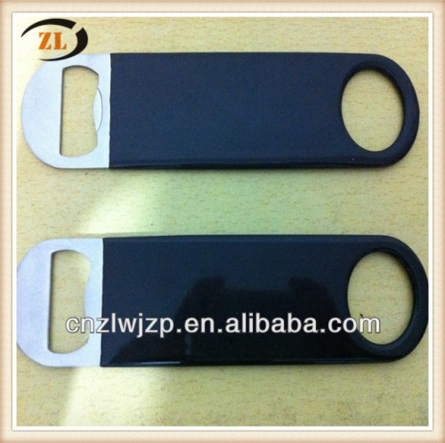 Stainless steel+PVC coated bottle opener /bottle opener/ blue beer opener / fashion bottle opener