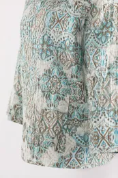 Ladies pleated print jacket