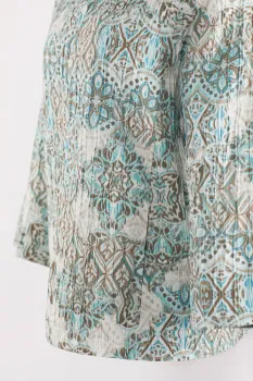 Ladies pleated print jacket