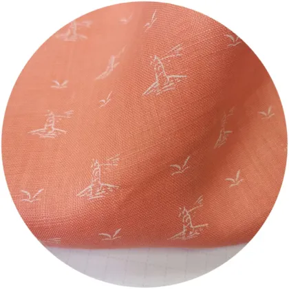 Linen Printed Fabric for Dresses, Bags, and Home Textiles