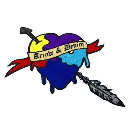 High quality towel embroidery sew on embroidery patches