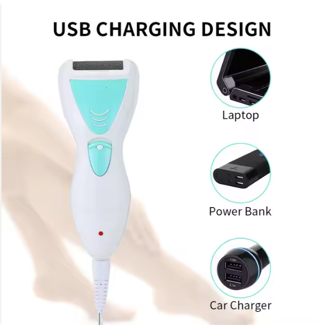 Rechargeable Best Selling Callus Scrubber Electronic Pedicure Foot File Powerful Electric Foot Hard Skin Calluses Remover