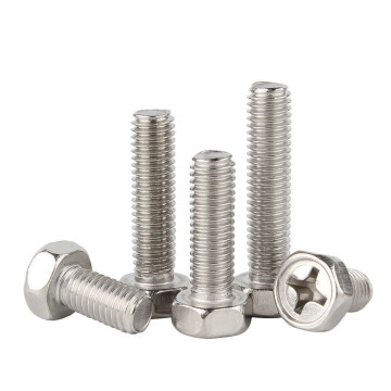 High Quantity M4x10mm Stainless Steel 304 Hexagon Bolts with Cross Recessed Heads - GB29.2 Standard