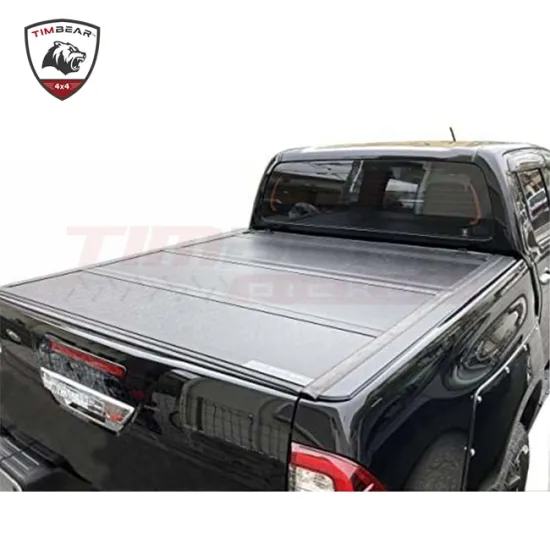 Waterproof Aluminum 4X4 Hard Folding 4-Fold Tonneau Cover for Toyota Hilux Vigo Revo Rocco 2008-2024