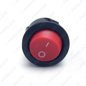 23mm Round Button 6A/250V 10A/125V AC Car/Auto/Boat SPST Rocker Switch ON/OFF