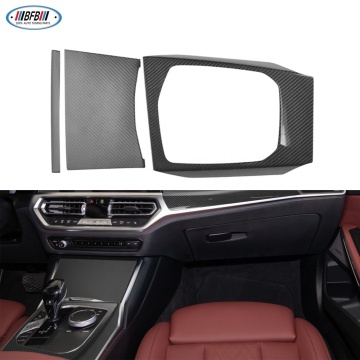 Real Dry Carbon Fiber LHD Center Console Cover Set for BMW 3 Series G20 2020+