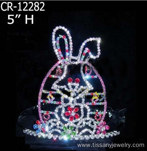 Wholesale Custom Rhinestone Rabbit Crowns