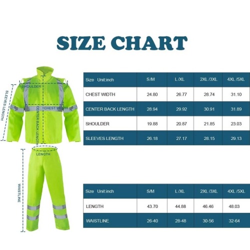 High Visibility Raincoat High Visibility Customized Safety Hi Vis Rain Wear Factory